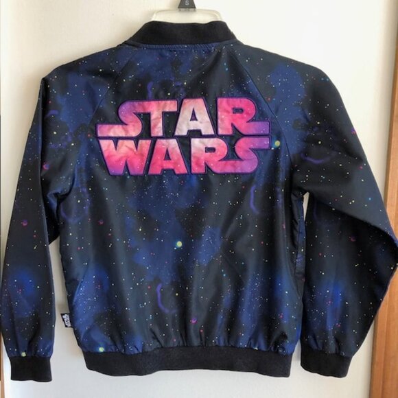 DISNEY STAR WARS Kids Galaxy Bomber Lightweight Jacket 7/8 - Picture 1 of 16